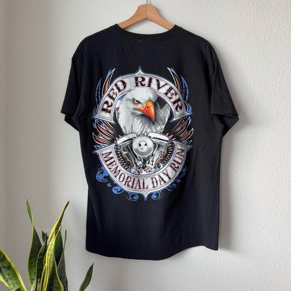 2000s Black Biker Tee